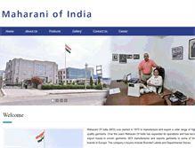 Tablet Screenshot of maharaniofindia.net